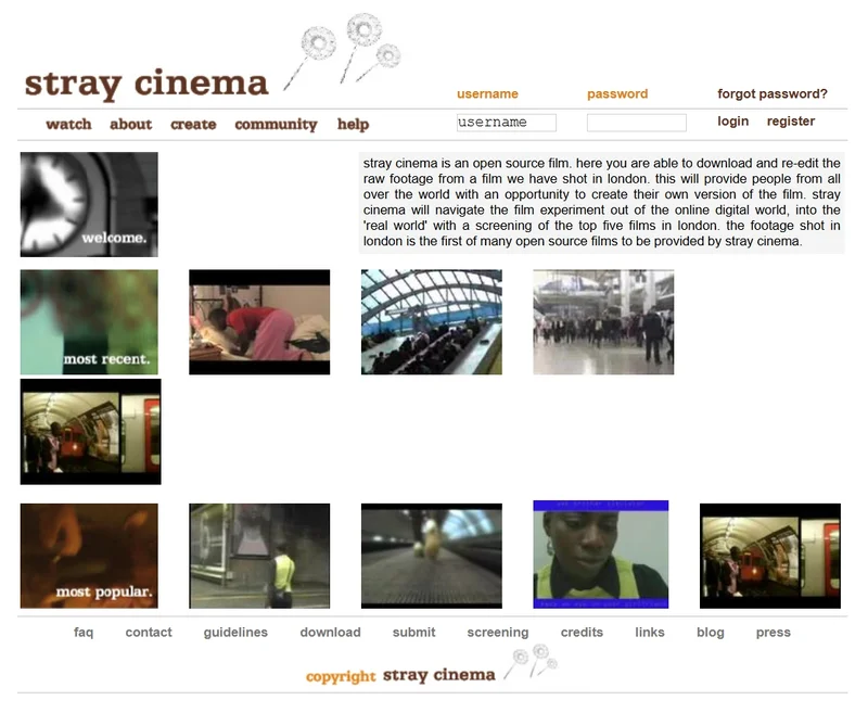 Stray Cinema proyecto de cine código abierto con tomas de Londres