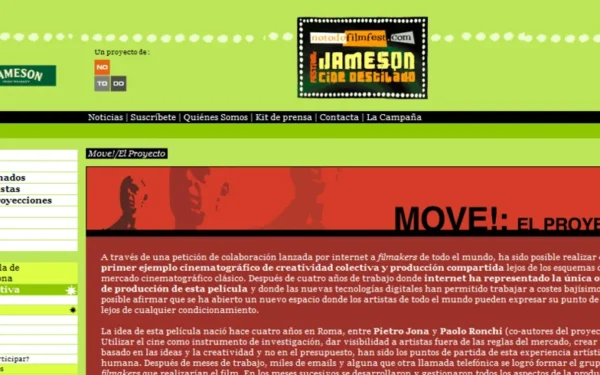 Cine de código abierto: Move! primera película en Internet